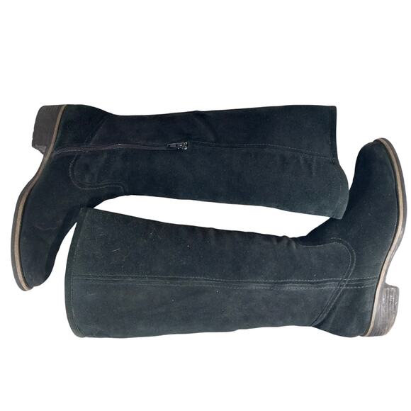 FRANCO SARTO! FAB BLACK GENUINE SUEDE LEATHER SLOUCHY/STRAIGHT BOOTS! SZ 9.5M - Picture 7 of 12